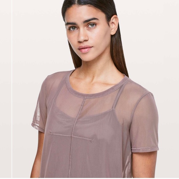 LULULEMON Ready to Reach Dress Mesh Mauve Purple 6 - Picture 3 of 7